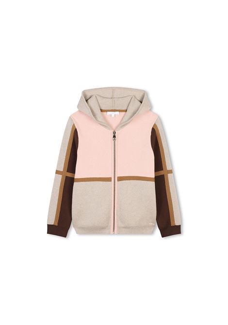CHLOÉ KIDS Felpa Zip-Up Washed Pink Con Cappuccio - CHLOÉ KIDS