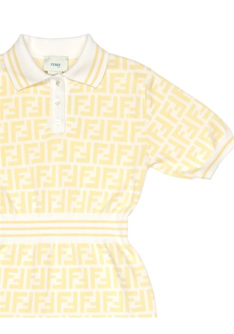 FENDI KIDS Abito Monogram Giallo - FENDI KIDS