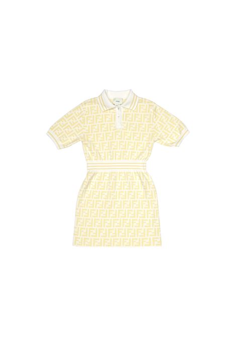 FENDI KIDS Abito Monogram Giallo - FENDI KIDS