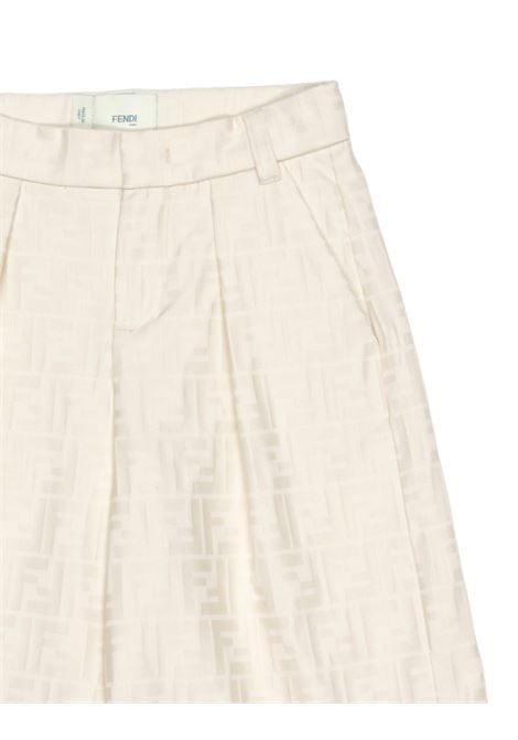 FENDI KIDS Bermuda Monogram Beige - FENDI KIDS
