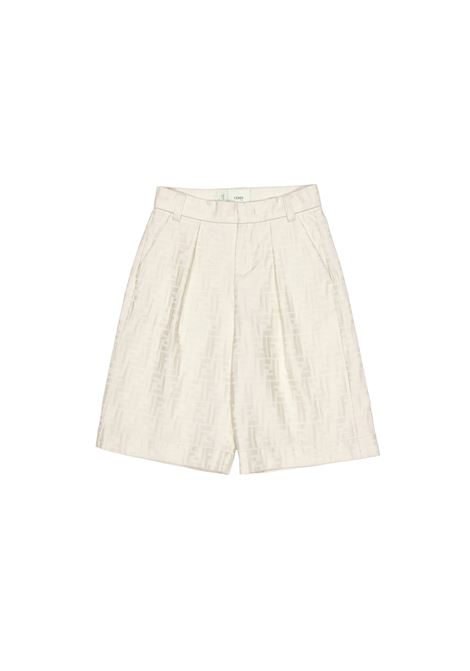 FENDI KIDS Bermuda Monogram Beige - FENDI KIDS