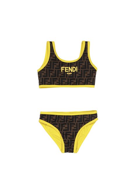 FENDI KIDS Bikini FF Con Logo - FENDI KIDS