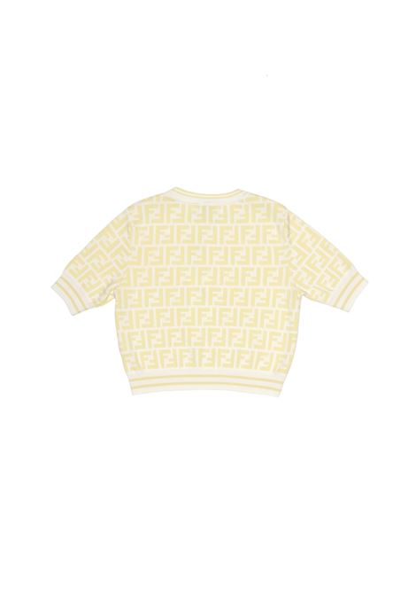 FENDI KIDS Maglione Monogram Giallo - FENDI KIDS