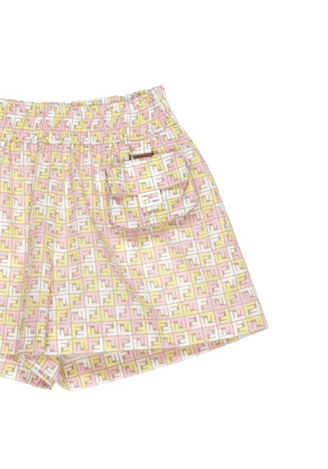 FENDI KIDS Shorts Con Motivo Monogram - FENDI KIDS