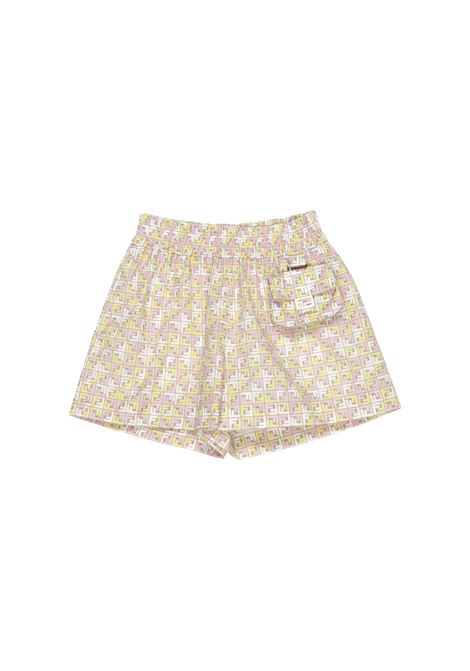 FENDI KIDS Shorts Con Motivo Monogram - FENDI KIDS