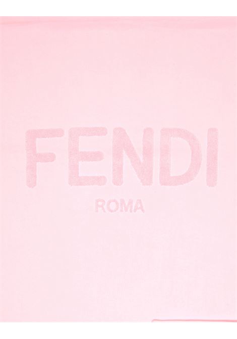 FENDI KIDS Telo Mare Rosa Con Logo - FENDI KIDS