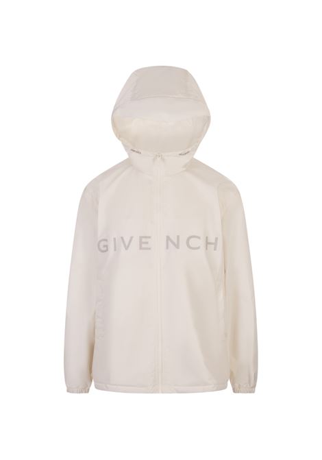 GIVENCHY Giacca a Vento In Tessuto Tecnico Off White - GIVENCHY