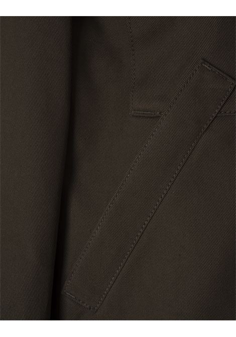 ALEXANDER MCQUEEN Giacca Boxy Corta Con Maniche Blusanti In Kaki - ALEXANDER MCQUEEN