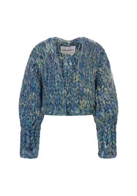 HOPE MACAULAY Giacca Colossal Knit Blu Sfumato - HOPE MACAULAY