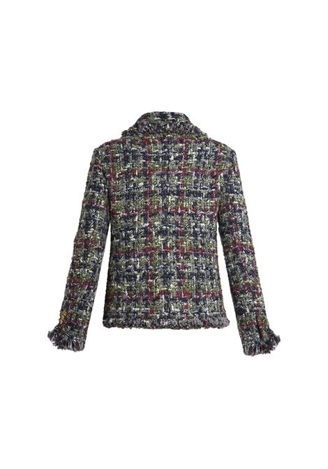 ETRO Giacca In Bouclé Multicolor Con Bottoni Pegaso - ETRO