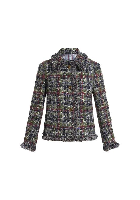 ETRO Giacca In Bouclé Multicolor Con Bottoni Pegaso - ETRO