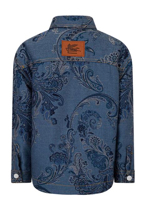 ETRO KIDS Giacca In Denim Blu Con Motivi Paisley All-Over - ETRO KIDS