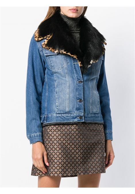 SIMONETTA RAVIZZA Giacca In Denim Con Collo Di Pelliccia - SIMONETTA RAVIZZA