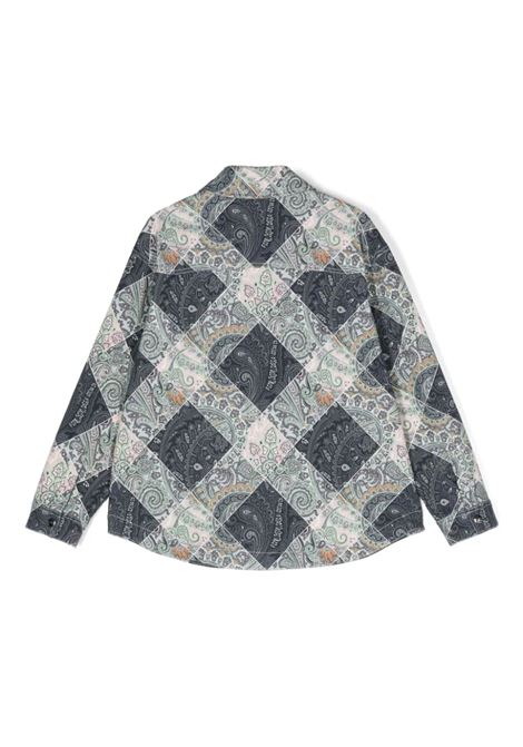 ETRO KIDS Giacca In Denim Paisley Blu Navy - ETRO KIDS