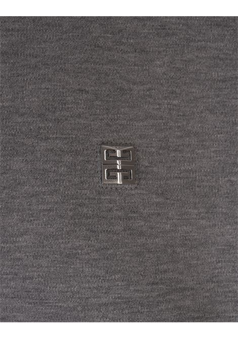 GIVENCHY Giacca Sportiva In Tessuto Garzato Grigio Con Dettaglio 4G - GIVENCHY