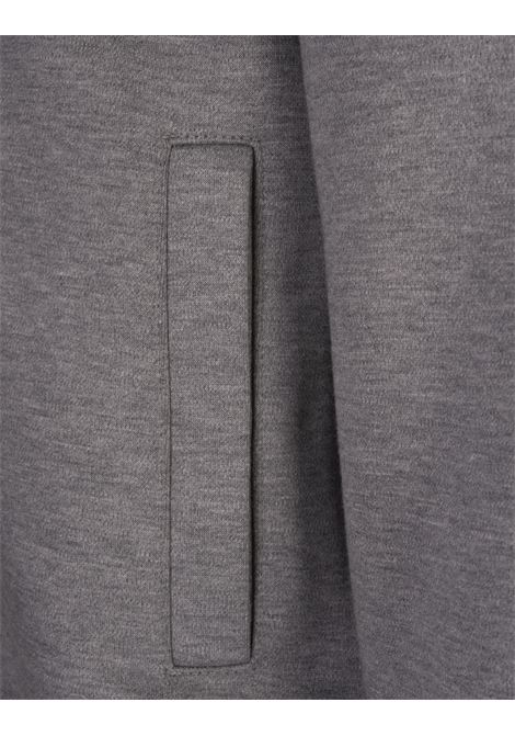 GIVENCHY Giacca Sportiva In Tessuto Garzato Grigio Con Dettaglio 4G - GIVENCHY