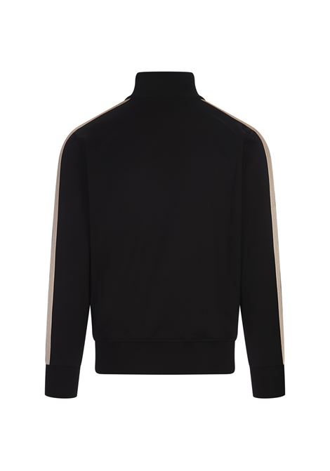 PALM ANGELS Giacca Sportiva Nera Con Logo E Bande A Contrasto - PALM ANGELS