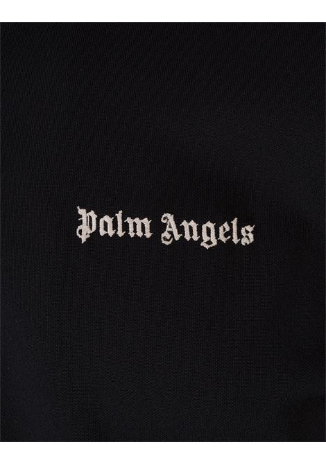 PALM ANGELS Giacca Sportiva Nera Con Logo E Bande A Contrasto - PALM ANGELS