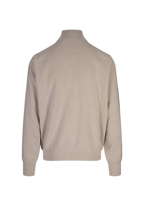 PALM ANGELS Giacca Track In Lana E Cashmere Beige Chiaro - PALM ANGELS