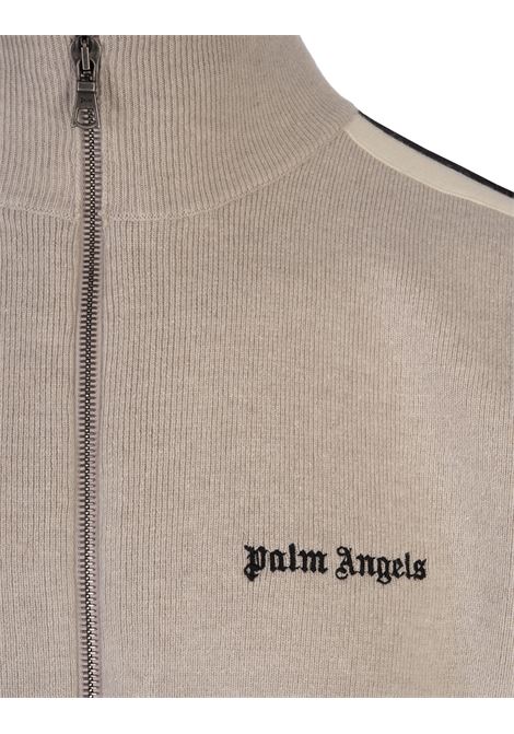 PALM ANGELS Giacca Track In Lana E Cashmere Beige Chiaro - PALM ANGELS