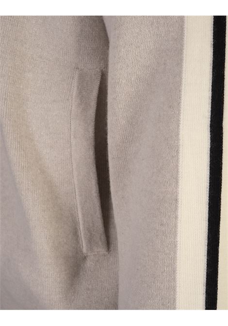 PALM ANGELS Giacca Track In Lana E Cashmere Beige Chiaro - PALM ANGELS