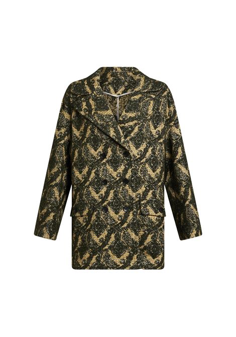 ETRO Giaccone Doppiopetto In Bouclé Jacquard Giallo - ETRO