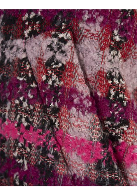 KHRISJOY Gilet Cropped Joy In Tweed Fucsia - KHRISJOY