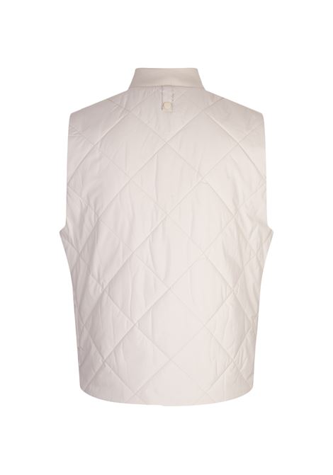 BOSS Gilet Idrorepellente Bianco Con Impunture A Rombi - BOSS