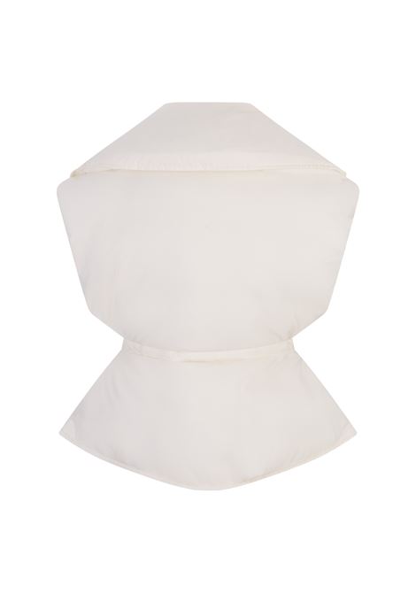ALEXANDER MCQUEEN Gilet Imbottito Bianco Con Applicazione Logo - ALEXANDER MCQUEEN