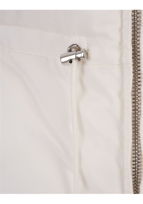 ALEXANDER MCQUEEN Gilet Imbottito Bianco Con Applicazione Logo - ALEXANDER MCQUEEN