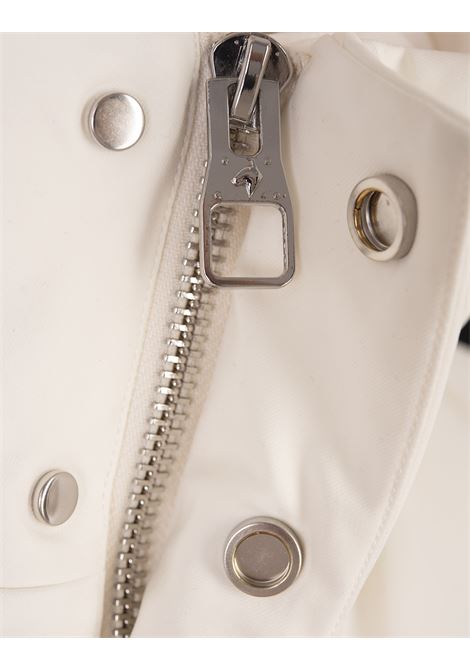 MONTECORE Gilet Imbottito Bianco Con Cappuccio - MONTECORE