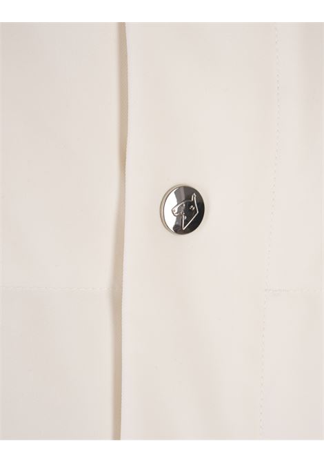 MONTECORE Gilet Imbottito Bianco Con Cappuccio - MONTECORE