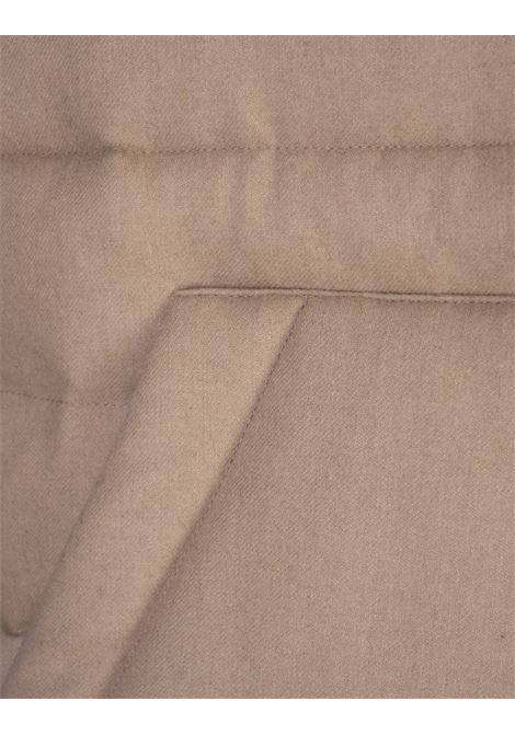 KITON Gilet Imbottito In Cashmere Trapuntato Beige - KITON