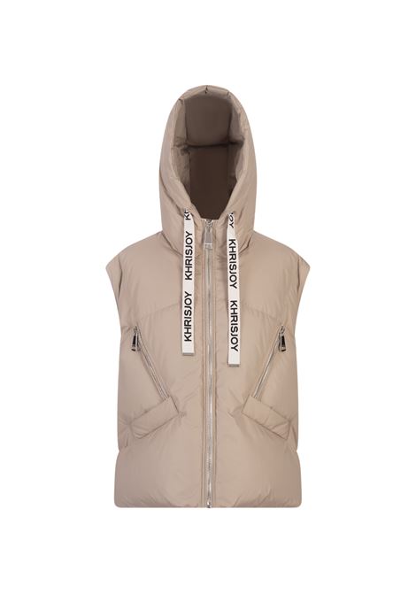 KHRISJOY Gilet Imbottito Khris Iconic Sabbia - KHRISJOY