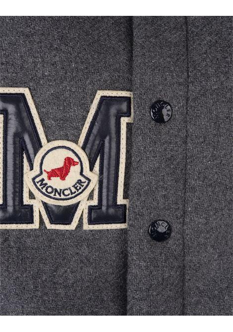 MONCLER Gilet Imbottito Per Cani In Lana Grigio Scuro - MONCLER