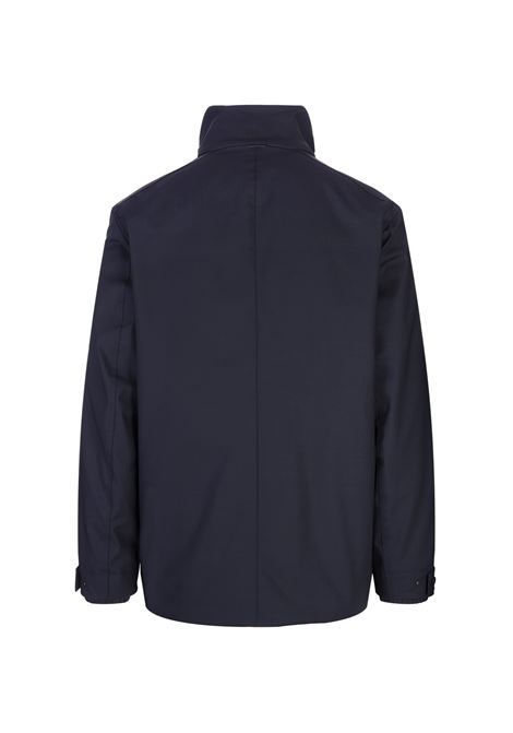 BOSS Giubbotto Blu Scuro In Tessuto Laminato Impermeabile - BOSS