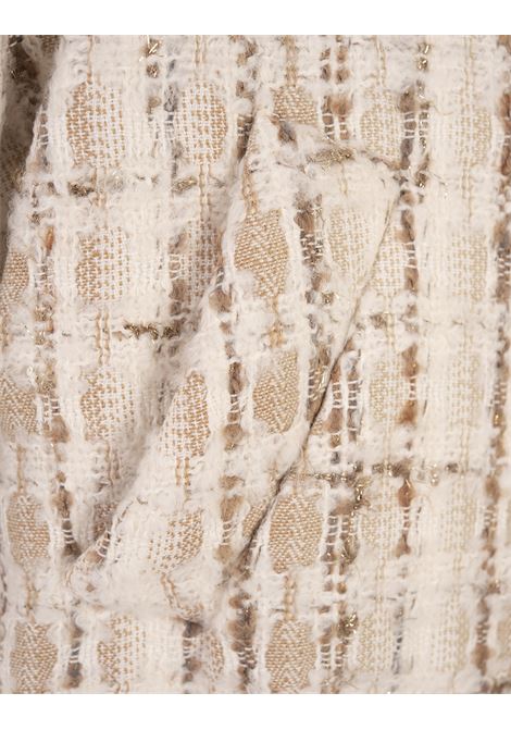 KHRISJOY Giubbotto Cropped Moon In Tweed Beige - KHRISJOY