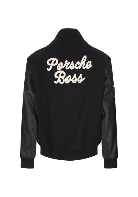 BOSS Giubbotto Porsche X BOSS Nero In Lana E Pelle - BOSS