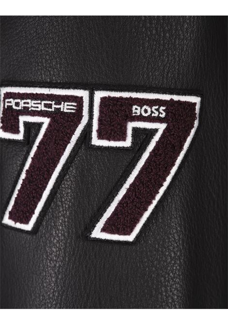 BOSS Giubbotto Porsche X BOSS Nero In Lana E Pelle - BOSS