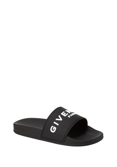 GIVENCHY Ciabatte In Gomma Nera Con Logo - GIVENCHY