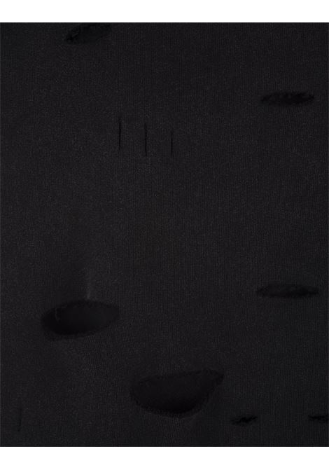 GIVENCHY Felpa Destroyed Nera Con Logo - GIVENCHY