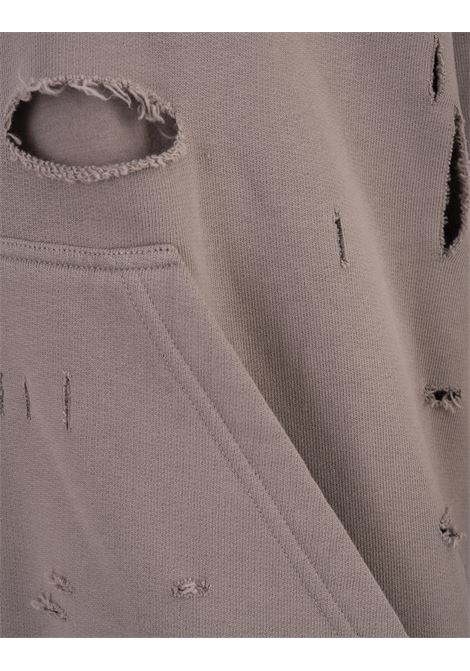 GIVENCHY Felpa Destroyed Taupe Con Logo - GIVENCHY