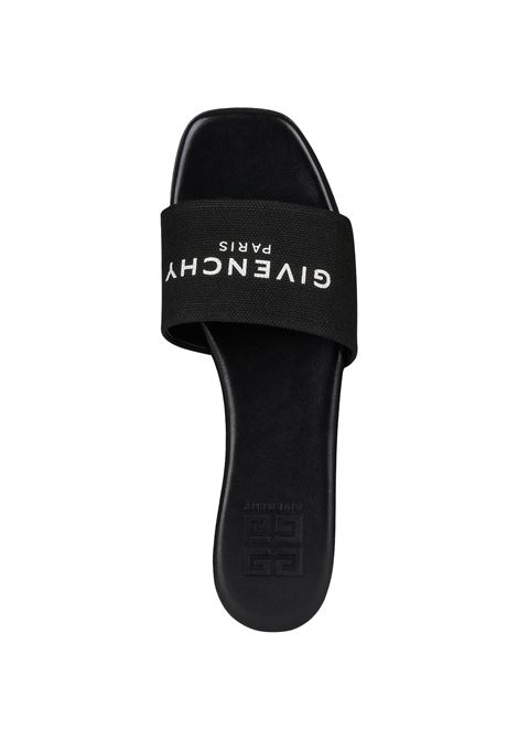 GIVENCHY Mule Piatte 4G In Tela Nera - GIVENCHY
