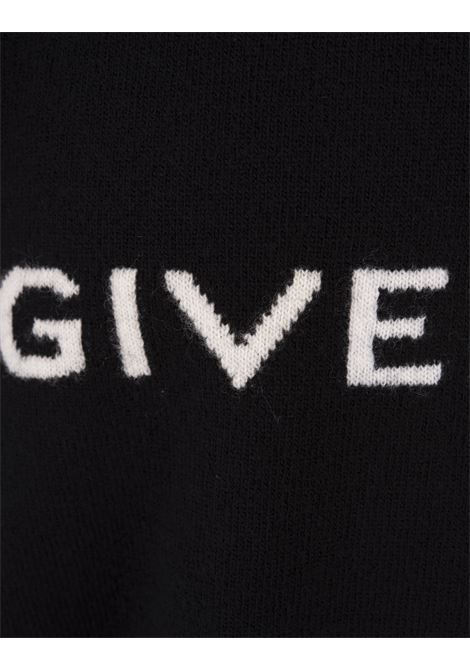 GIVENCHY Pullover In Lana Nera Con Logo - GIVENCHY