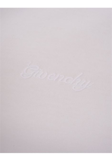 GIVENCHY T-Shirt Bianca Con Logo In Tono - GIVENCHY