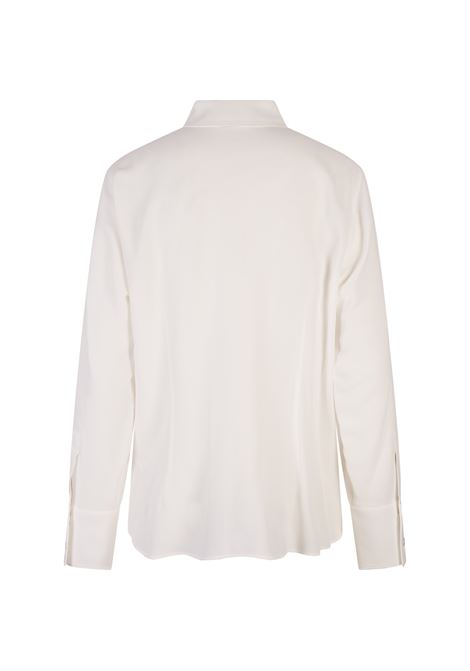 GLANSHIRT Camicia Bianca In Misto Seta - GLANSHIRT