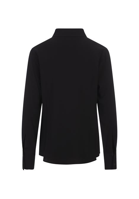 GLANSHIRT Camicia Nera In Misto Seta - GLANSHIRT