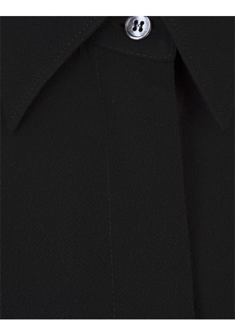 GLANSHIRT Camicia Nera In Misto Seta - GLANSHIRT