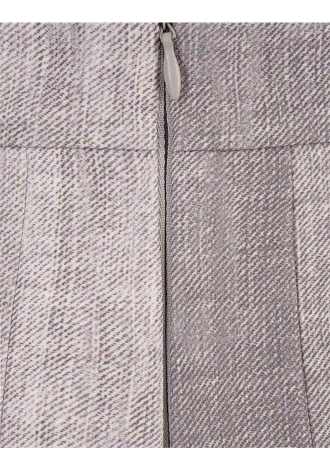 ERMANNO SCERVINO Gonna Corta A Pieghe In Seta Grigia Con Cintura - ERMANNO SCERVINO