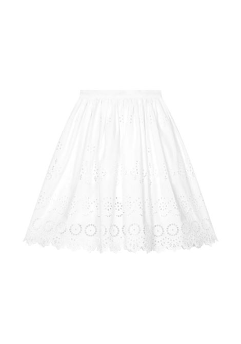 DOLCE & GABBANA KIDS Gonna In Pizzo Sangallo Bianco - DOLCE & GABBANA KIDS